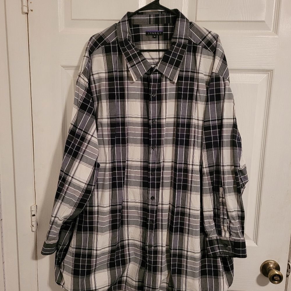 ‎Synergy long sleeve men's button up shirt